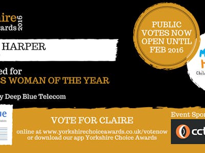 Claire Harper, founder of IndiaCoco nominated for Business Woman of the Year 2016. Please vote via www.yorkshirechoiceawards.co.uk/votenow