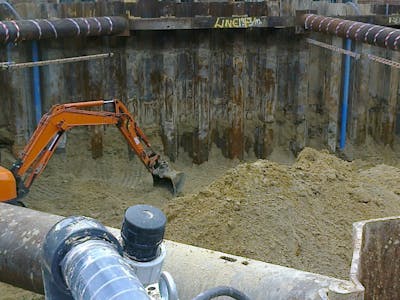Basement dewatering by deep wells