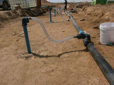 Shallow well dewatering system