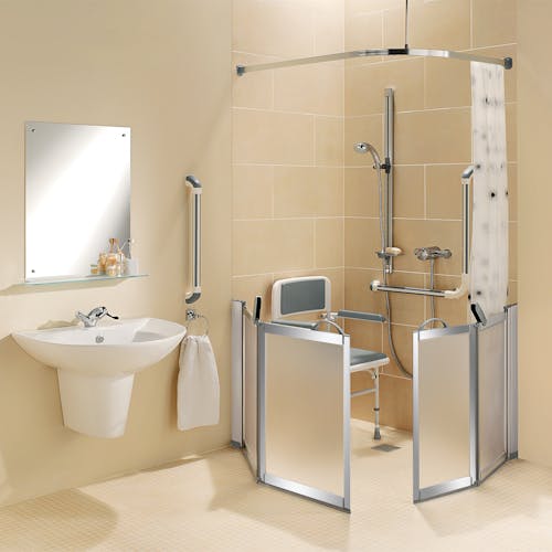 Remain independent at home with a disabled wet room; designed to meet individual requirements we design & install in Leeds & Harrogate