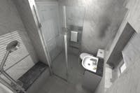 Modern Accessible Wet Floor Shower