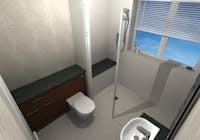 Stylish Wet floor shower solution - designed, supplied & installed