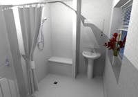 Stylish Wet floor shower solution - designed, supplied & installed