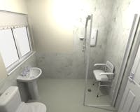 Wet Floor Shower Solution - designed, supplied & installed