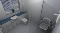 wet room shower for the elderly - designed & installed