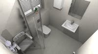safe & practical wet floor shower designed, supplied & installed