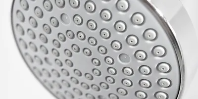 close up of accessible shower head for a mobility bathroom.