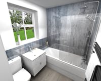 Family Bathroom CAD Design