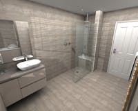 Modern Wet Room CAD Design 