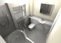 Small & compact bathroom - designed, supplied & installed