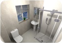 Low level shower enclosure - designed, supplied & installed