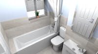 modern bathroom; designed, supplied & installed