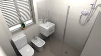 A small, cramped and inaccessible 4 piece bathroom suite was transformed into a light, warm and airy wet room.