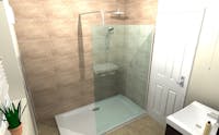 walk-in shower room - designed, supplied & installed