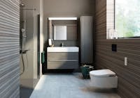 Shower room with bidet toilet 