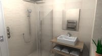 A modern & minimalistic en-suite shower room - design, supplied & installed. 