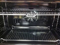 Inside a clean oven