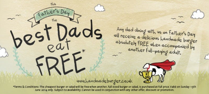 The best Dad's eat free!